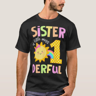 T-shirt Sœur de Little Miss Onederful pour son premier ann
