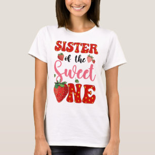 T-shirt Soeur de sucré Une fraise Frist 1er anniversaire