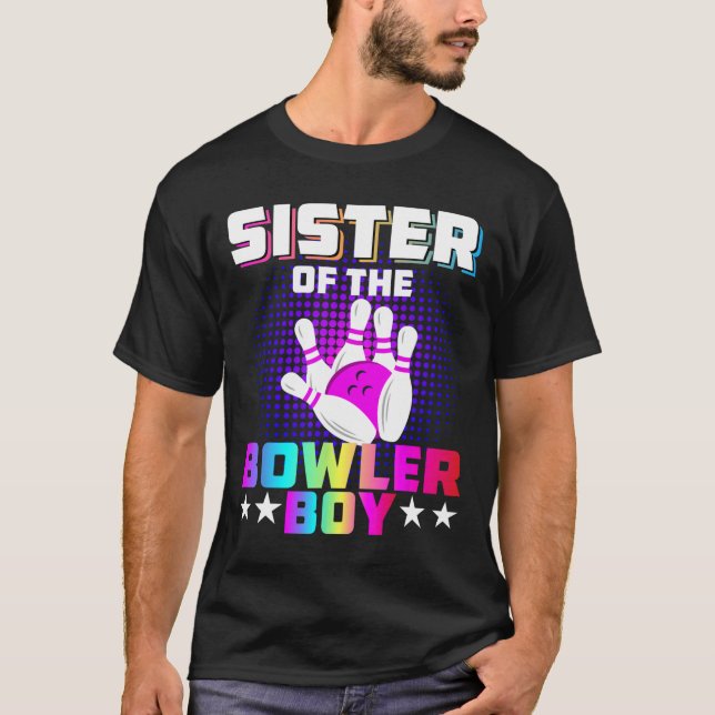 T-shirt Soeur Du Bowler Boy Matching Family Bowling B (Devant)