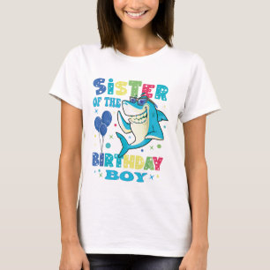 T-shirt Soeur du requin Anniversaire Sis Matching Famille