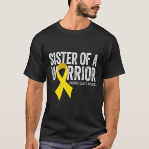 T-shirt Soeur d'un guerrier Sensibilisation au cancer chez