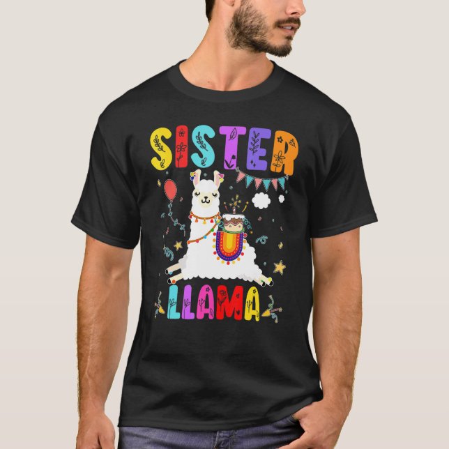 T-shirt Soeur Llama Anniversaire Llama Alpaca Thème Famill (Devant)