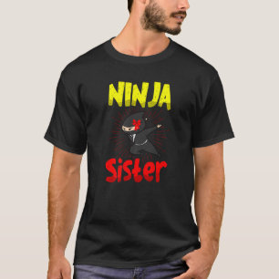 T-shirt Soeur Ninja Mercenaire Japonais Shinobi Kunai Shur