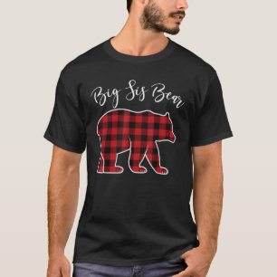 T-shirt Soeur Ours Pyjama Rouge Buffalo Noël Amusant Famil