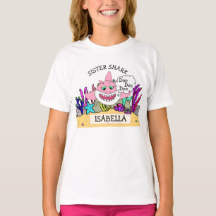T-shirt Soeur personnalisée de bébé requin
