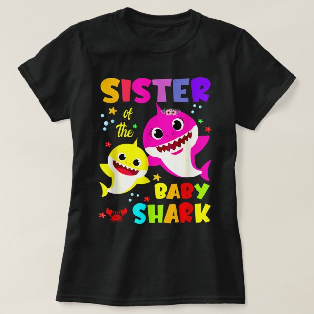 T-shirt Soeur Requin Anniversaire Soeur Requin Famille de  (Design devant)