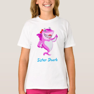 T-shirt Soeur Requin Funny Personnalisé