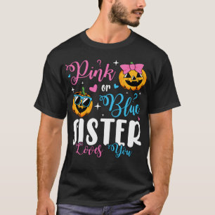 T-shirt Soeur Rose Ou Bleue Vous Aime Citrouille Bébé Homm