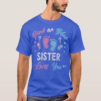 T-shirt Soeur Rose Ou Bleue Vous Aime Genre Révéler Vintag