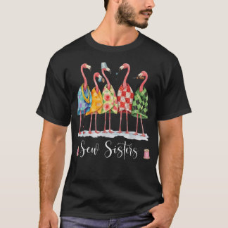 T-shirt Sœurs de couture Funny Flamingo Club de couture et