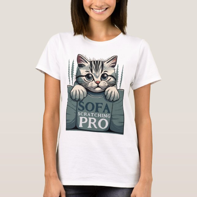 T-shirt Sofa Scratching Pro Cat (Devant)