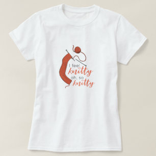 T-shirt Soft Orange Je Me Sens Knitty, Oh So Knitty