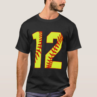 T-shirt Softball 12 Fast Pitch Love Softball Maman Favorit