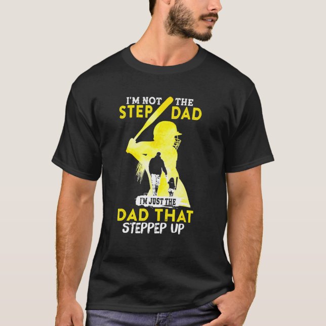 T-shirt Softball Best Step Papa Fête des pères Vêtements (Devant)