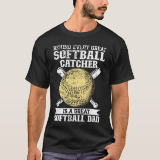T-shirt Softball Catcher Dad Pitcher Fastpitch Coach Fathe