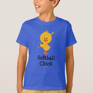 T-shirt Softball Chick Organic Kids