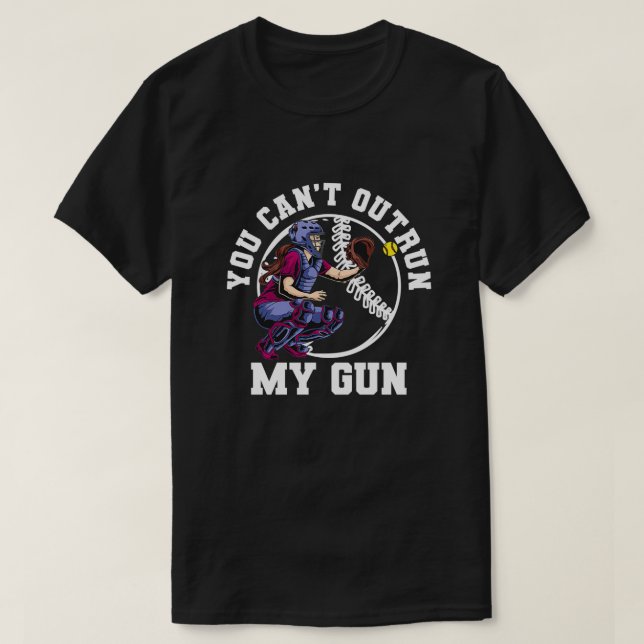 T-shirt Softball Girl Catcher Softball Player (Design devant)