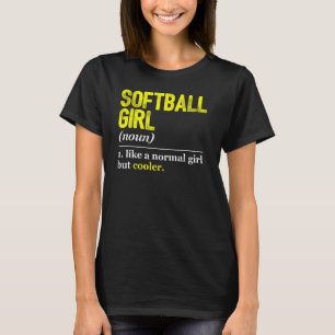 T-shirt Softball Girl Noun Définition Softball Player Soft