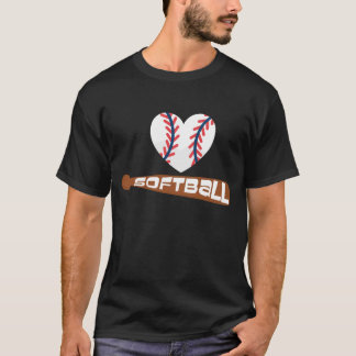 T-shirt Softball Graphic Dire Tête pour Filles et Filles A