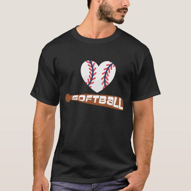 T-shirt Softball Graphic Dire Tête pour Filles et Filles A (Devant)