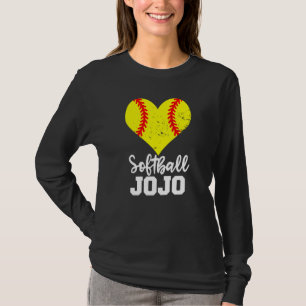 T-shirt Softball Jojo Softball Cœur Grand-mère JoJo