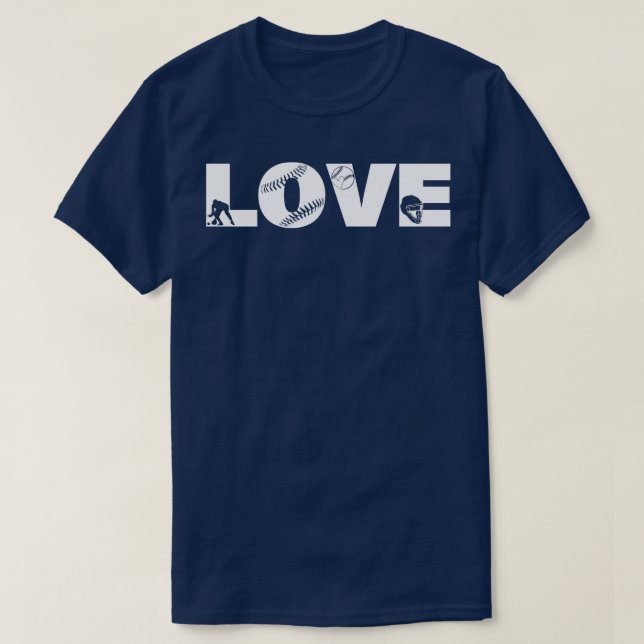 T-shirt Softball LOVE Funny 5 (Design devant)