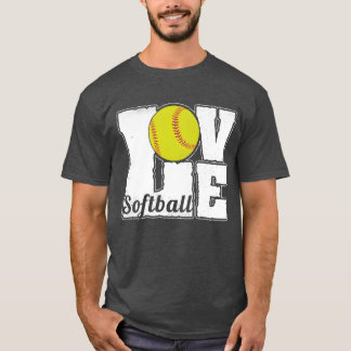 T-shirt SOFTBALL LOVE gift