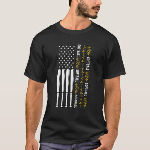 T-shirt Softball Love Usa Drapeau Coeur Beat Sport