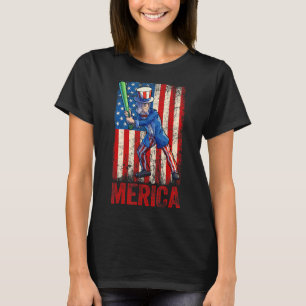 T-shirt Softball Oncle Sam 4 juillet Femmes Hommes América