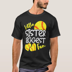 T-shirt Softball Petite Soeur Plus Grande Ado Fan Filles