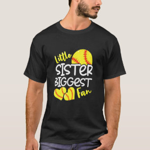 T-shirt Softball Petite Soeur Plus Grande Ado Fan Filles
