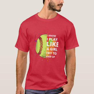 T-shirt Softball sports Cuterendy Softball Player Sport fu