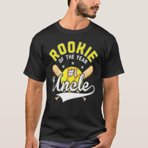 T-shirt Softball Uncle Rookie Of The Year 1st B day Thème