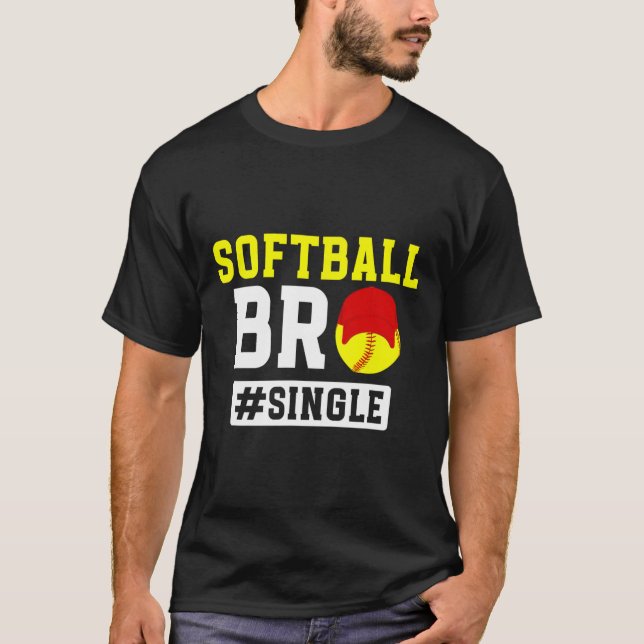 T-shirt Softll Bro Single Softll Brother Of A Softll Playe (Devant)