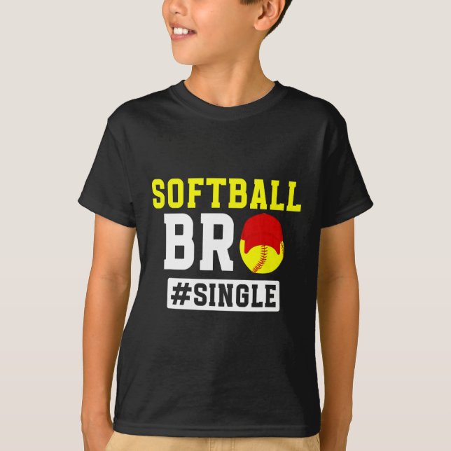 T-shirt Softll Bro Single Softll Brother Of A Softll Playe (Devant)