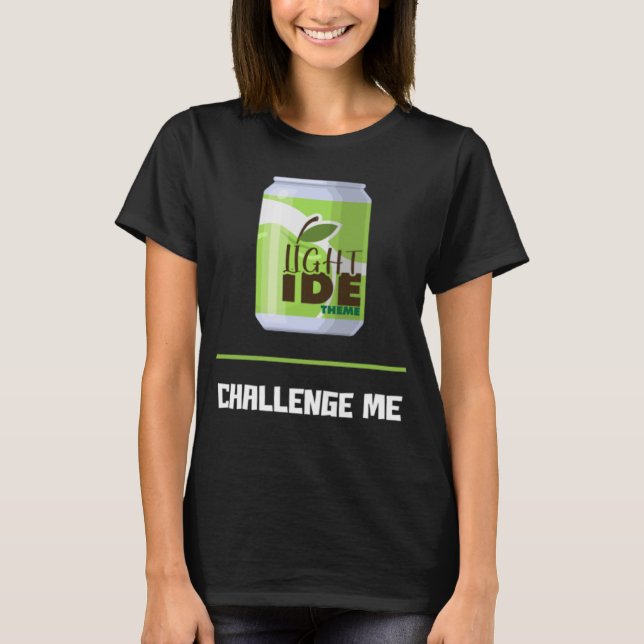 T-shirt Software Developer Light IDE Theme Challenge Me (Devant)