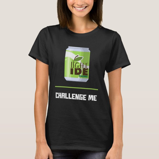 T-shirt Software Developer Light IDE Theme Challenge Me (Devant)