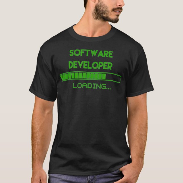 T-shirt Software Developer Loading Tee Funny Programmer  (Devant)