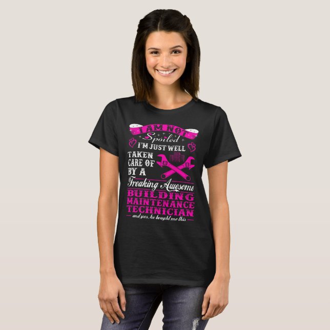 T-shirt Soin pris de technicien d'entretien de bâtiment (Devant entier)
