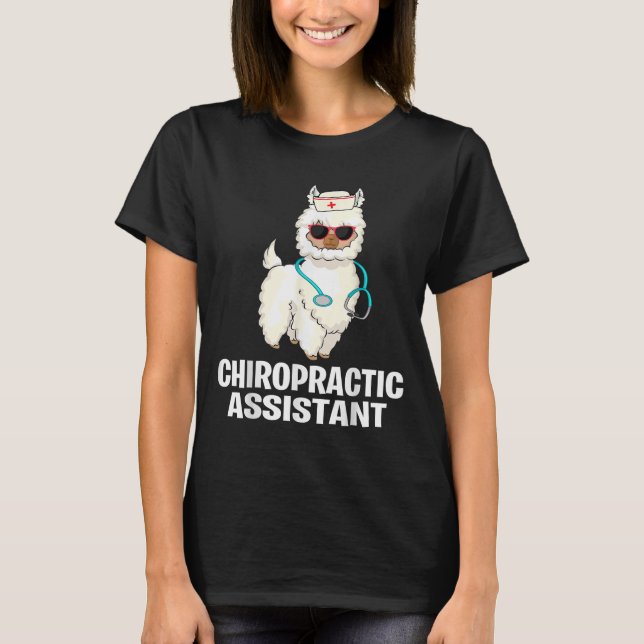 T-shirt Soins chiropratiques amusants Istant Llama Chiropr (Devant)