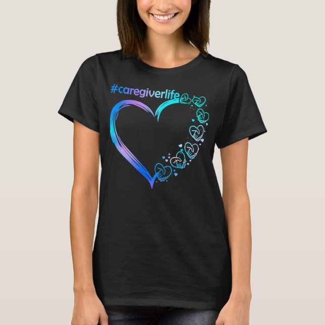 T-shirt Soins de la vie Coeur Soins de l'infirmière Soins  (Devant)