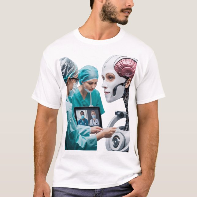 T-shirt "Soins de santé futuristes : fusion d'esprit et de (Devant)
