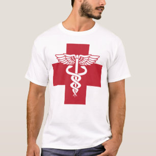 T-shirt Soins de santé Médicales Croix-Rouge avec le sym