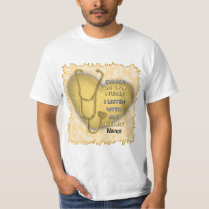 T-shirt Soins du coeur jaune ObGyn Infirmière