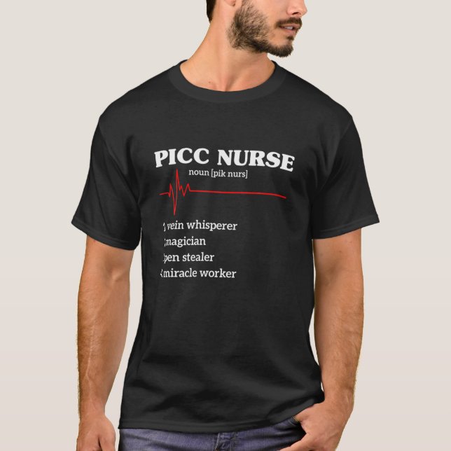 T-shirt Soins infirmiers amusants Équipe Picc Infirmière T (Devant)
