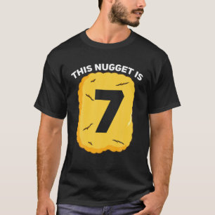 T-shirt Soirée d'anniversaire de poulets de 7 ans Nugget T
