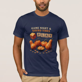 T-shirt Soirée de jeu et ambiance de gourde Halloween Jeu