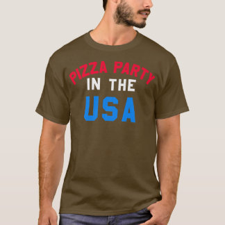 T-shirt Soirée De Pizza À La Mode Aux Etats-Unis 33475678
