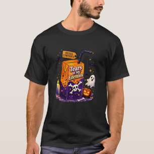 T-shirt Soirée Halloween Boîte de Jus Humour Noir Larmes d