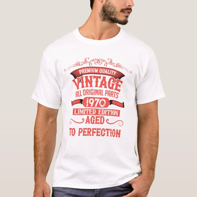 T-shirt Soirée personnalisée vintage de 55 ans (Devant)